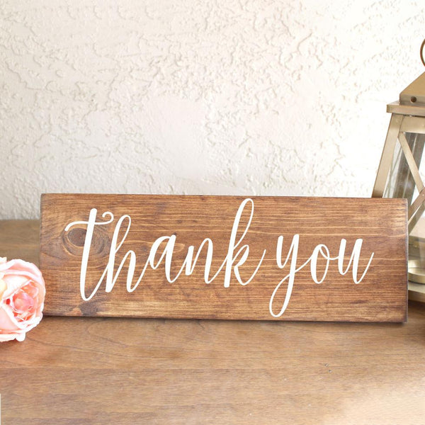 Rustic Thank You Wedding Sign
