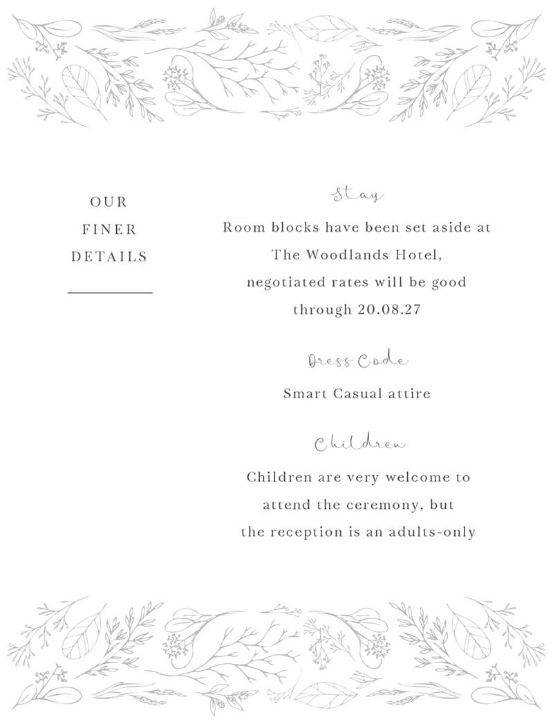 Rustic Botanical Information Card by Yunita Y.