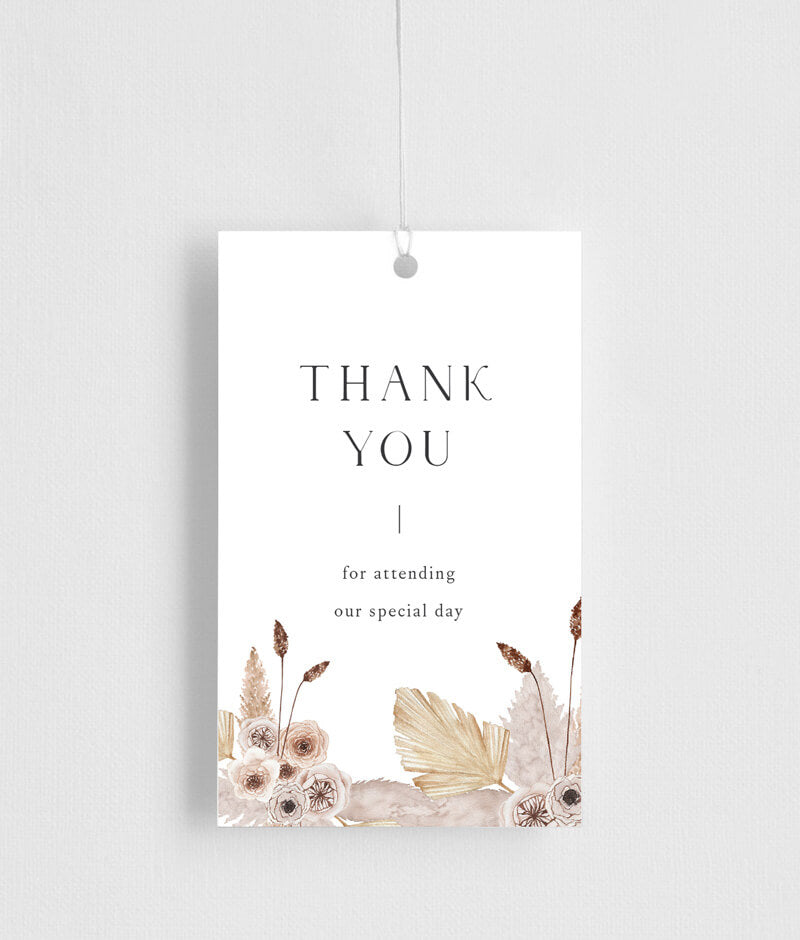 Rustic Pampas Favor Tag by Yunita Y.