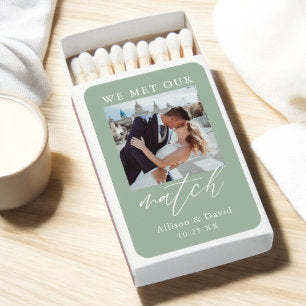 Sage Green We Met Our Match Photo Wedding Matches