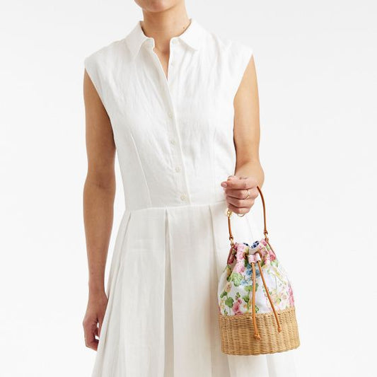 Sanderson Wicker And Canvas Bag