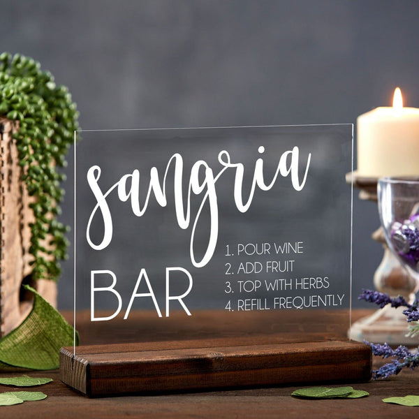 Sangria Bar Acrylic Sign