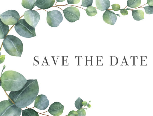 Eucalyptus Save The Date Cards by Jamie L.