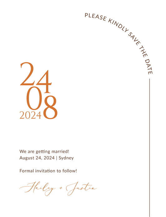 Terracotta Love Save The Date Cards by Stephanie B.