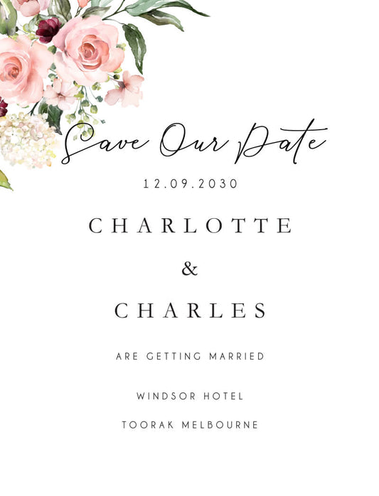 Burnt Butter Cakes Save The Date Cards by Burnt Butter