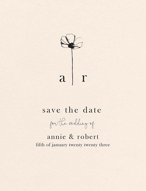 Delicate Poppy Save The Date Cards by Lauren D.