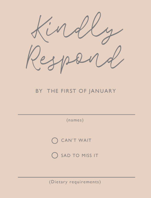 Scripted RSVP Cards by Kaydi B.