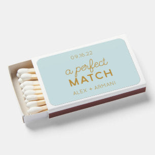 Sea glass A Perfect Match Custom Wedding Match Box