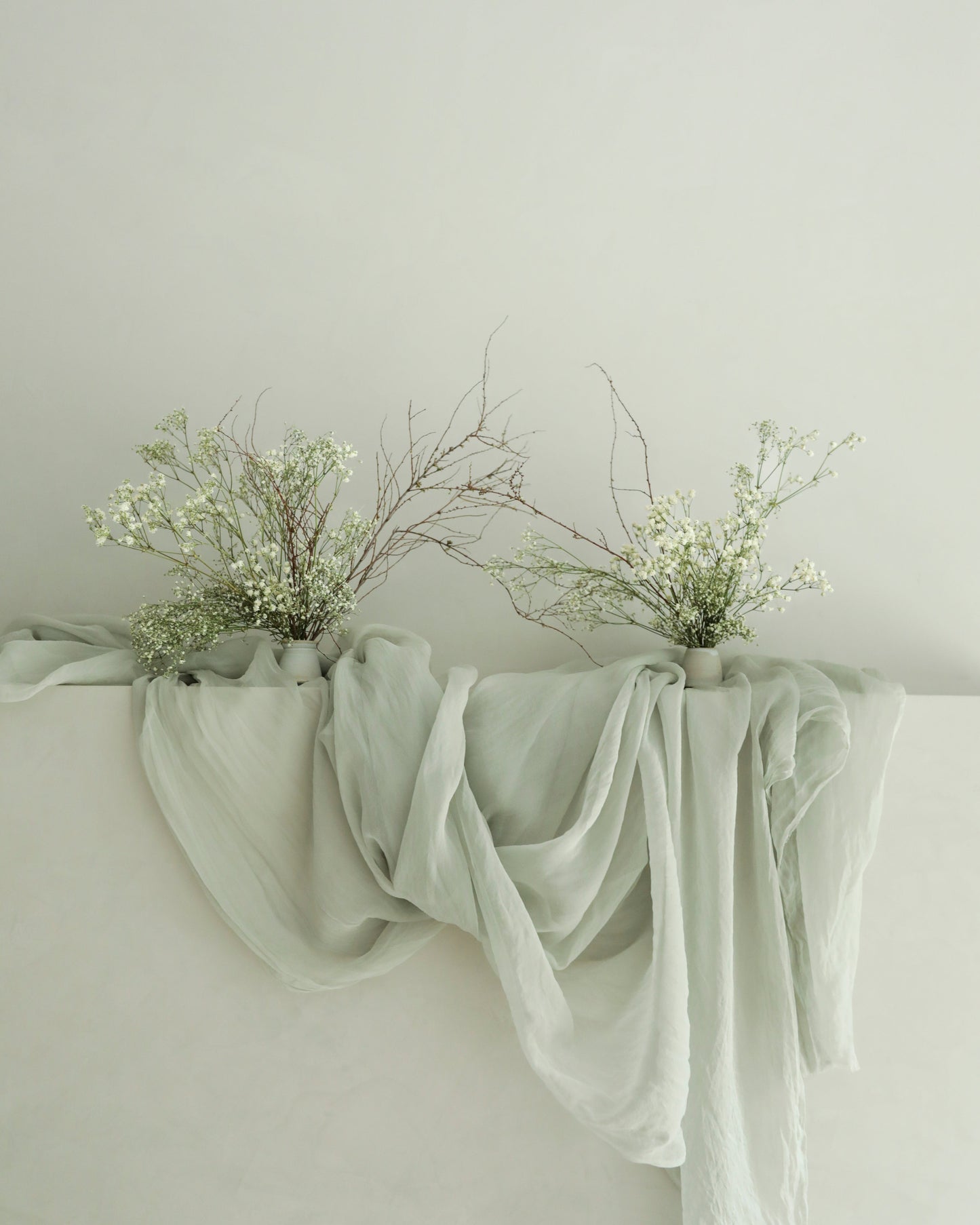 Sea Gray {Sheer Silk Runner}