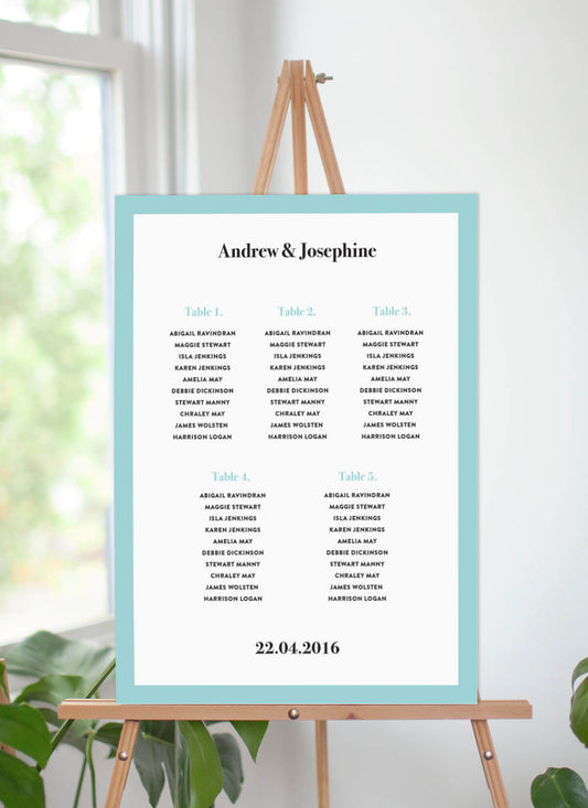 Pastel Pantone Seating Chart by Phabo R.