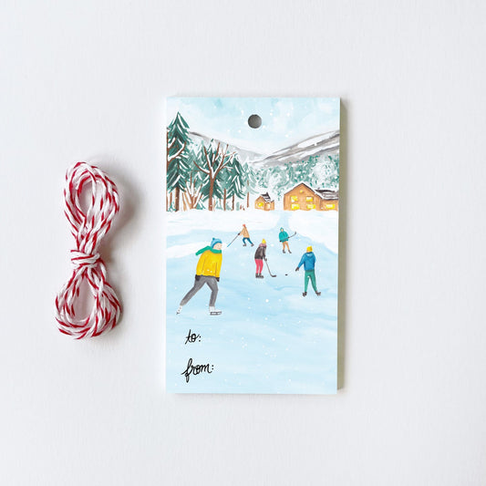 Ice Skating - 10 Gift Tags
