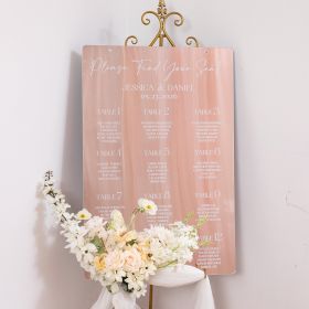 Unique Silver Mirror Acrylic Seating Chart CS113