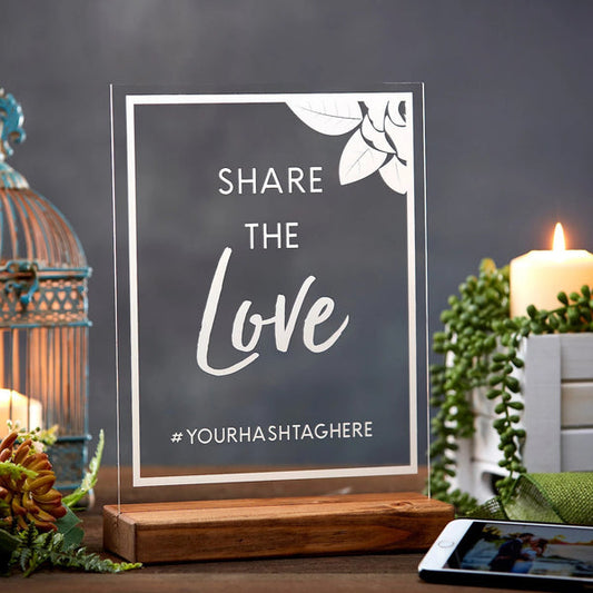 Share the Love Custom Wedding Hashtag Sign