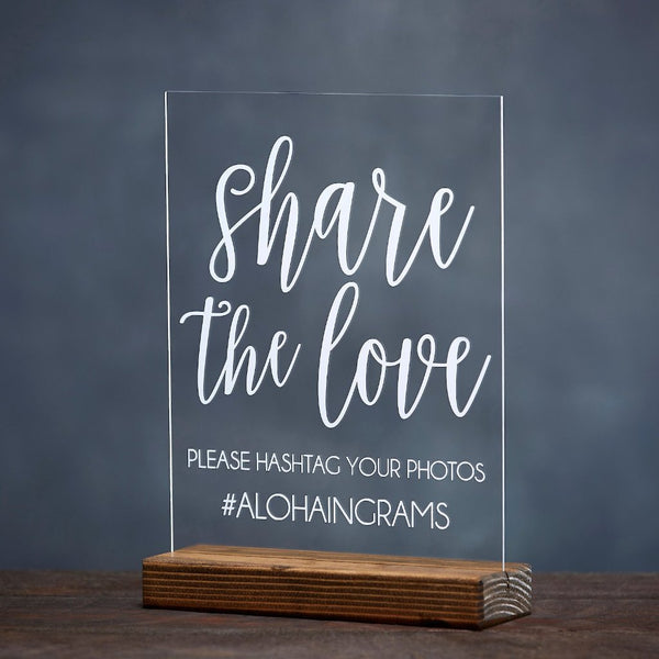 Share the Love Wedding Hashtag Sign