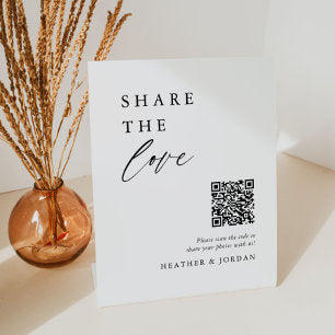 Share The Love Wedding Photo Share QR Code Sign