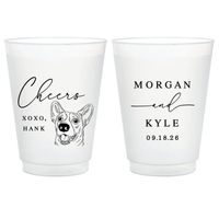 Cheers Custom Pet Frosted Cups for Wedding Receptions