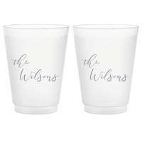 Custom Family Name Wedding Cups
