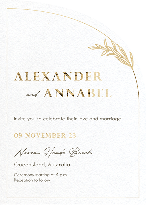 Shimmer Floss Wedding Invitations by Natya P.