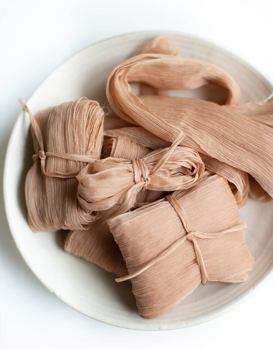 Sienna Crinkle Silk Ribbon