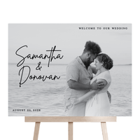 Custom Photo Wedding Welcome Sign