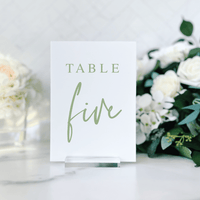 Acrylic Wedding Table Numbers