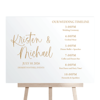 Boho Order of Events Welcome Sign