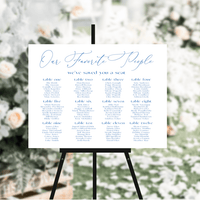 Our Favorite People Wedding Seating Chart