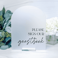 Wedding Guestbook Acrylic Table Sign