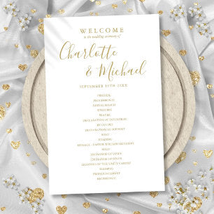 Simple Gold Signature Script Wedding Program