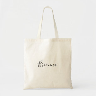 Simple Minimalist Bridesmaid Tote Bag