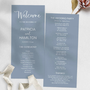 Simple Modern Calligraphy Wedding Program