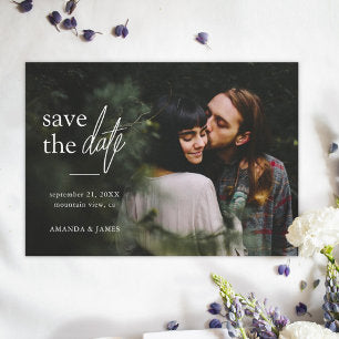 Simple Modern Photo Wedding Save The Date