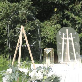 Clear Acrylic Wedding Table Sign - Welcome to Our Wedding