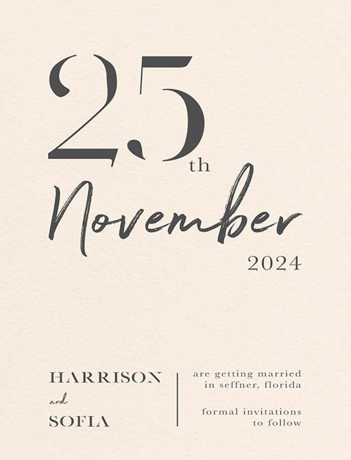 Smoke Save The Date Cards by Jamie L.