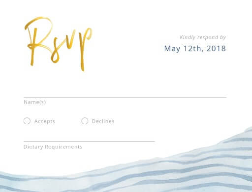 Soft Waves RSVP Cards by Nicole C.