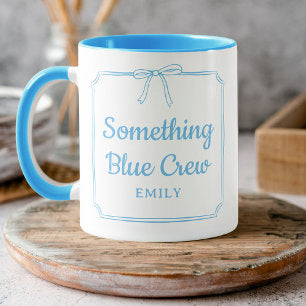 Something Blue Crew Bow Bridesmaid Bridal Party Mug
