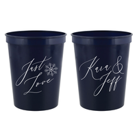 Just Love Personalized Wedding Stadium Cups