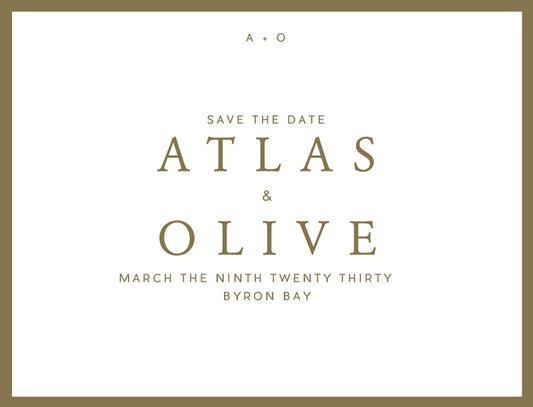 Atlas Save The Date Cards by Kate R.