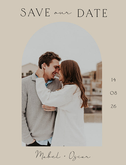 Ivory Save The Date Cards by Shab M.
