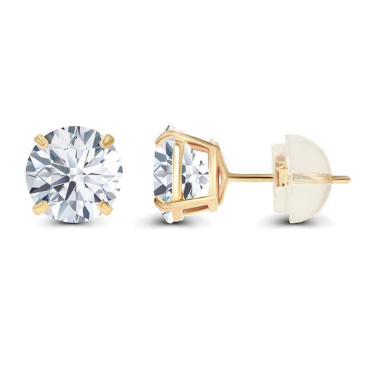 2.00 CTW AGI Certified Lab-Grown Diamond Stud Earrings in 14K Yellow Gold | G Color VS Clarity | USA Handcrafted Fine Jewelry