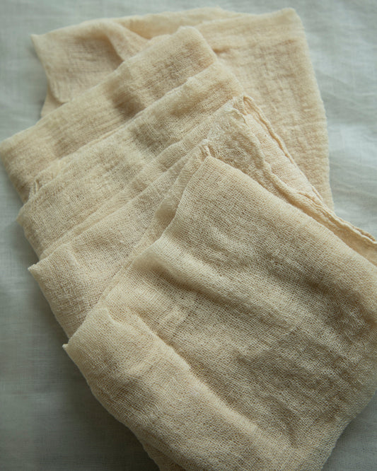 Ivory-Yellow Napkin Set Of 5