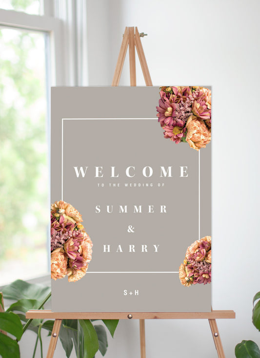 Summer Breeze Wedding Sign by Stella M.