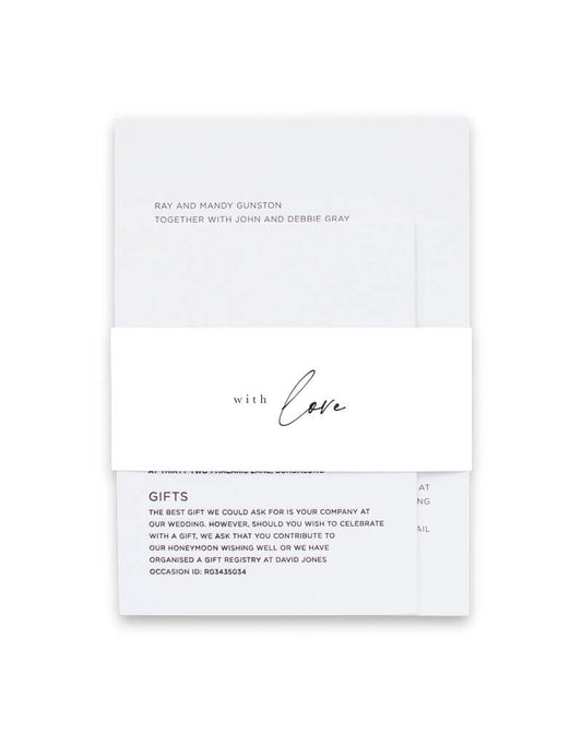 Summer Montage Invitation Belly Band by Inggrid H.