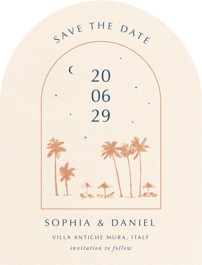 Summer Nights Save The Date Cards by Yunita Y.