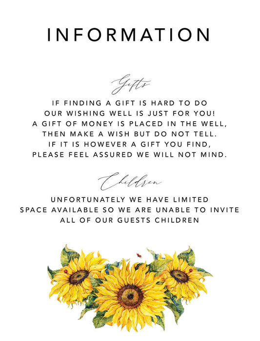 Sunny Days Information Card by Jaimee L.