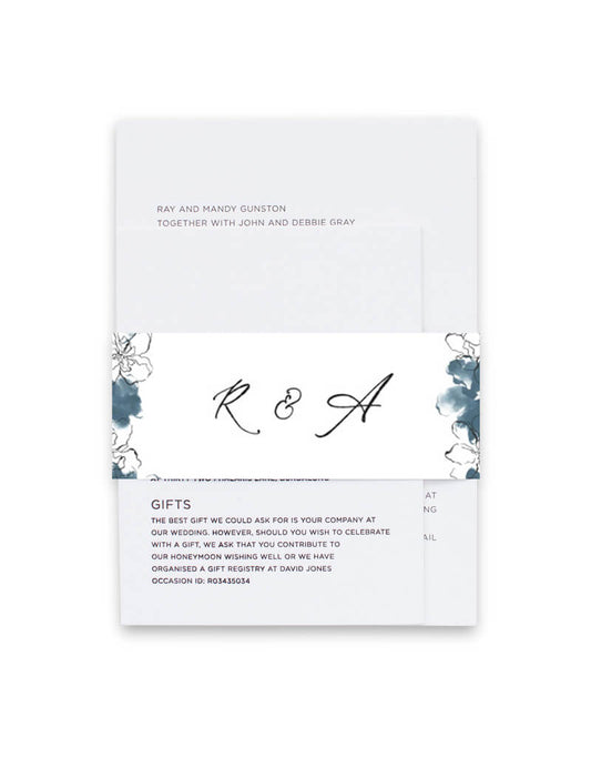 Swan Frame Invitation Belly Band by Joy