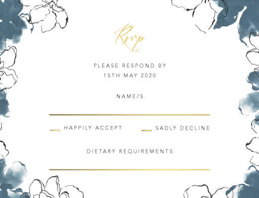 Swan Frame RSVP Cards by Joy