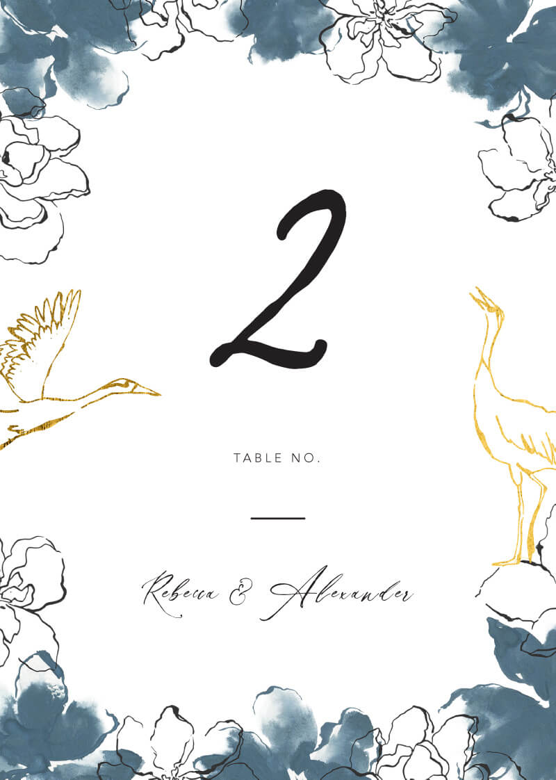 Swan FrameTable Number by Joy