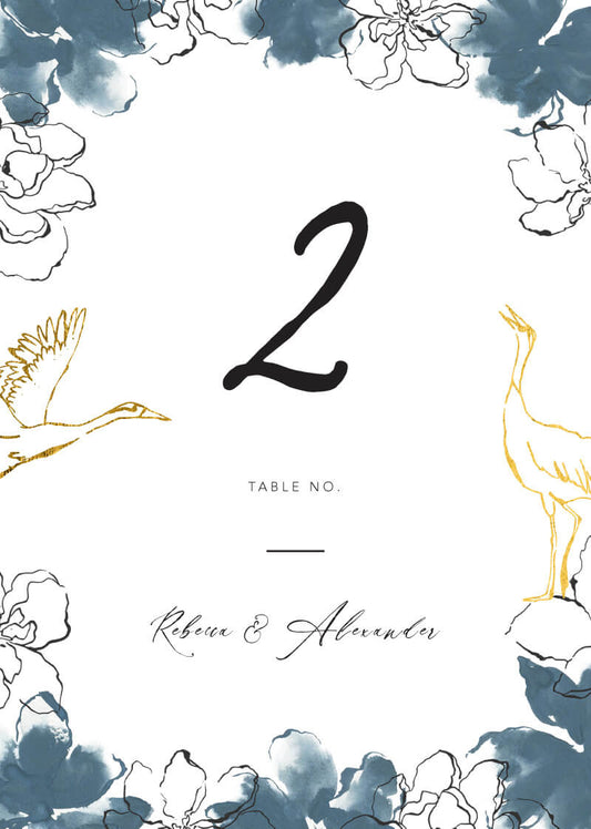 Swan FrameTable Number by Joy