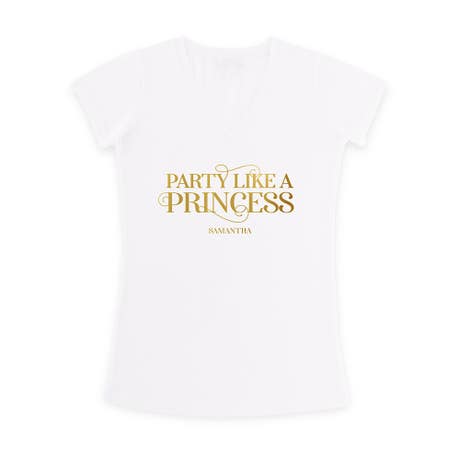 Personalized Junior Bridesmaid Wedding T-Shirt - Party Like A Princess
